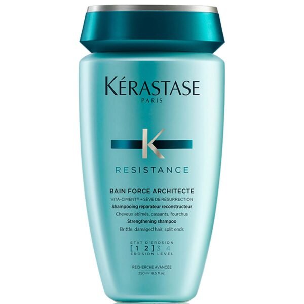 Kerastase Resistance Force Architecte Daily Strengthening Shampoo for Damaged, Brittle Hair with Vita-Ciment Complex 250ml