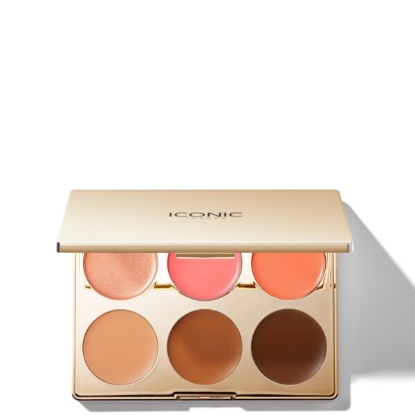 ICONIC London Multi-Use Cream Blush Bronze and Highlight Palette