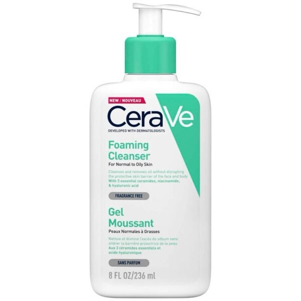 CERAVE FOAMING CLEANSER FACE AND BODY FOR NORMAL TO OILY SKIN 236ml