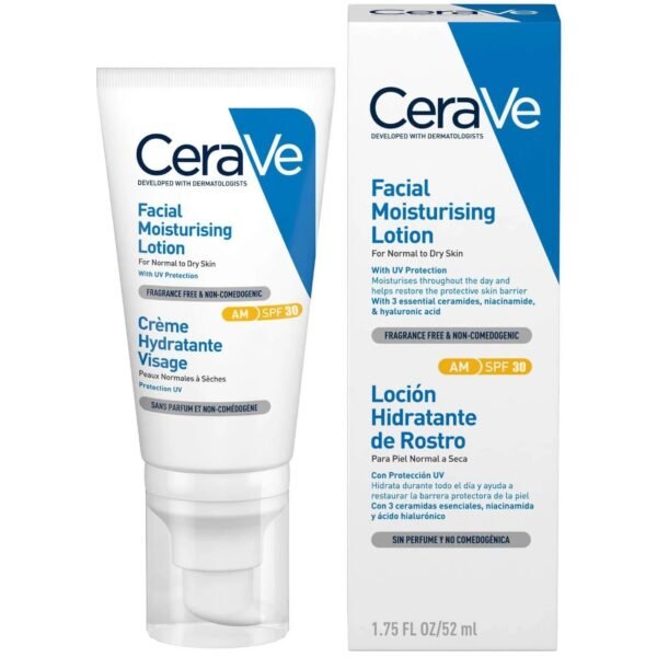 CERAVE MOISTURIZING FACIAL LOTION WITH SPF FOR NORMAL TO DRY SKIN